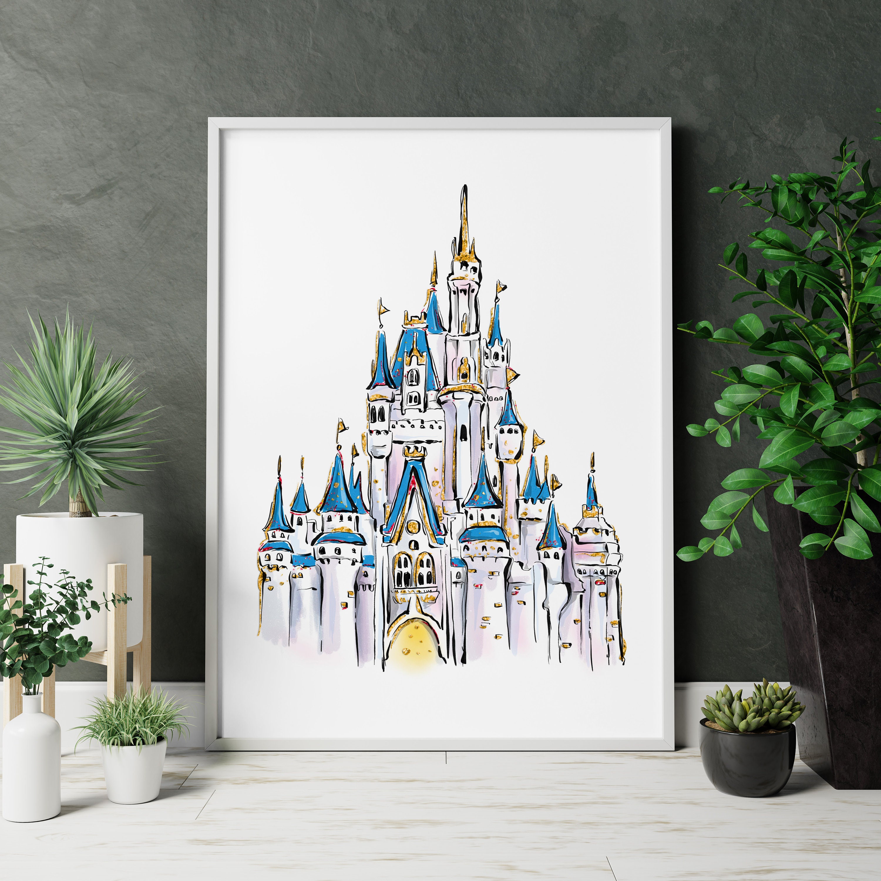 Magic Kingdom Castle / Mickey's Castle / Magic Kingdom Park Poster ...