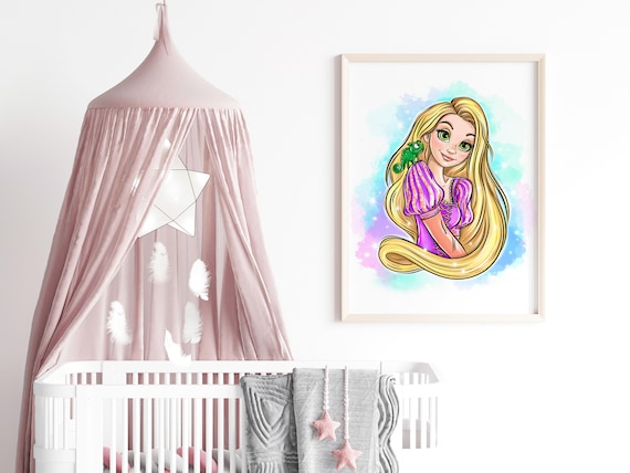 Rapunzel & Pascal Wall Art / Tangled Wall Print / Printable Wall