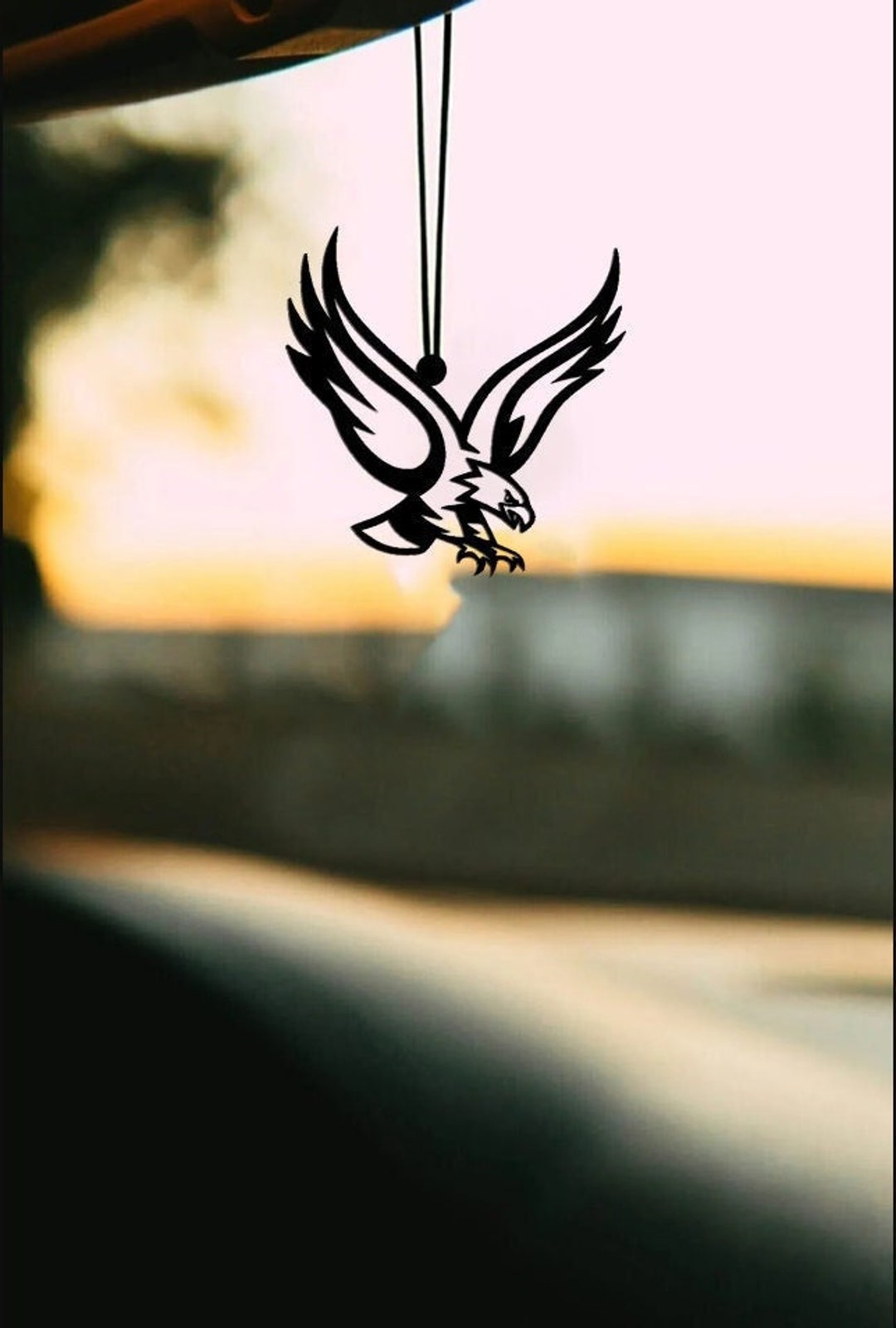 American Eagle Car Accessories Metal Car Mirror Charm Handcrafted