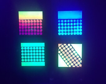 Blacklight Reactive Wood Coasters (Set of 4) - More Dots!