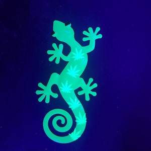 Cheech the Glow in the Dark and Blacklight Reactive Gecko Wall Hanging