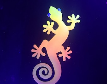 Carrie the Glow in the Dark and Blacklight Reactive Gecko Wall Hanging