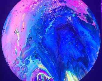 Pools of Drools - Blacklight reactive Wall Art on 12" vinyl record (186)