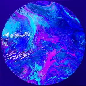 Aliens Poop Too #207 - Blacklight UV reactive Wall Art on 12&quot; vinyl record (207)