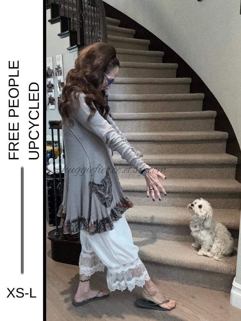 MSRP: 108 | UPCYCLED Free People We The Free Raw Seam Cotton Tunic Dress – XS image 1