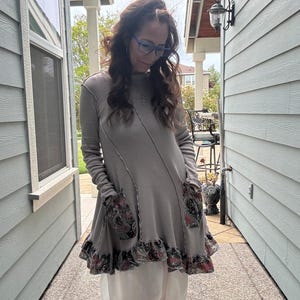 MSRP: 108 | UPCYCLED Free People We The Free Raw Seam Cotton Tunic Dress – XS image 4