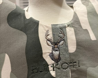 Babero de caza para bebés, babero de camuflaje para niños pequeños, babero de bebé Buck, babero Buck Off para niños pequeños, babero de Jersey, barco de 1-2 días
