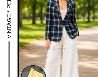 MSRP 329 Vintage Pendleton 100% Virgin Wool Plaid Blazer Size 10 | QUICK SHIP