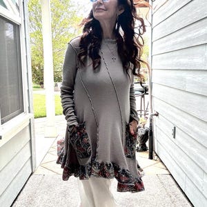 MSRP: 108 | UPCYCLED Free People We The Free Raw Seam Cotton Tunic Dress – XS image 3