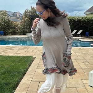 MSRP: 108 | UPCYCLED Free People We The Free Raw Seam Cotton Tunic Dress – XS image 5