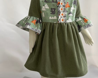 New Handmade Toddler Dress Baby Dress and Bloomers Baby Dress Outfit 12-18mos, 1-2 day Ship