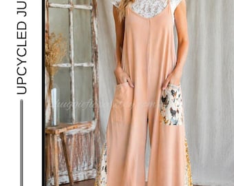 Free People Dupe geüpcycled patchworktrui – maat XL, past L - ontwerp met steruitsparing