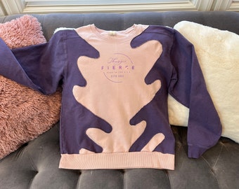Fruit of the Loom Upcycled Sweatshirt Creation size Medium, super soft, tasteful holographic logo, 1-2 day Ship