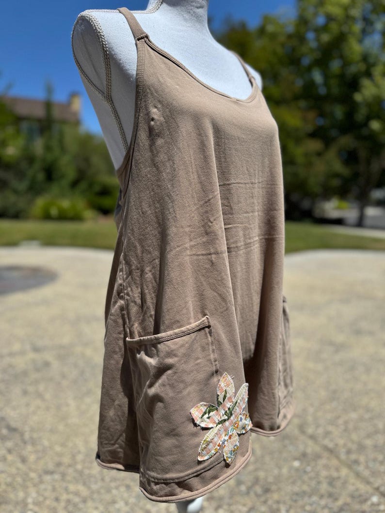 Upcycled NWOT Free People Movement Mini Dress Size S-M | SAME Day Ship image 6