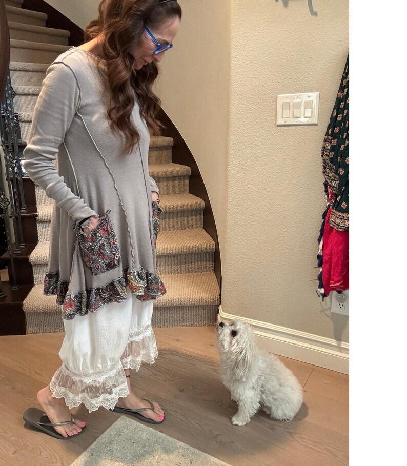 MSRP: 108 | UPCYCLED Free People We The Free Raw Seam Cotton Tunic Dress – XS image 6