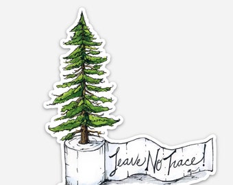 Leave No Trace 3.8 x 3.5 inch sticker