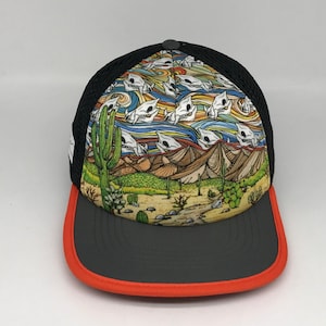 McDowell Moutnain/Javelina Skull Flat bill foam trucker with bungee back