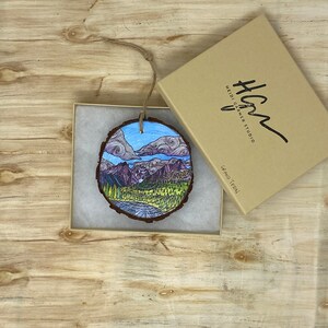 Grand Tetons National Park 3,5-4 Zoll Holzscheiben Ornament