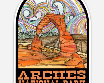 Arches National Park Utah 3x4.25 inch sticker