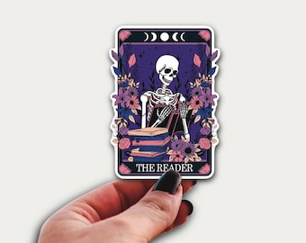 Sparkly Witchy Tarot Bookish Sticker, Witch Sticker, Wiccan Book Sticker, Book Sticker, Kindle Sticker Gift, Book Kindle Sticker, Tarot Read