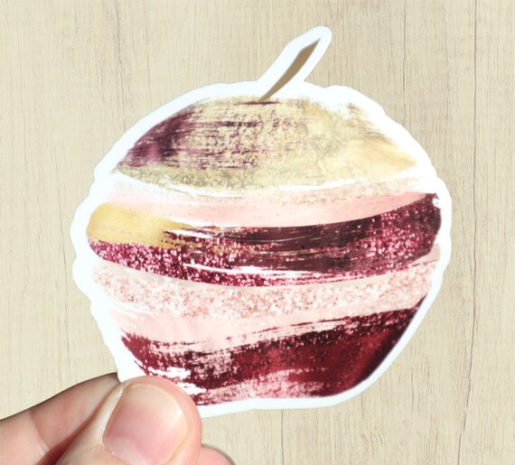 Apple Sticker Fruit Sticker Pack Fruit Stickers Vegan Etsy