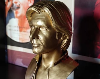 HAN SOLO BUST - 3D Printed - Fan Art - 20 cm tall - Star Wars - Lucasfilm