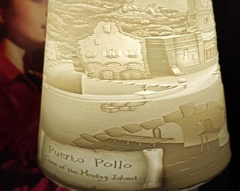 PUERTO POLLO LAMP - From Videogame "The Curse Of Monkey Island" - Fan Art - 3D Printed - Lucasarts Lucasfilm