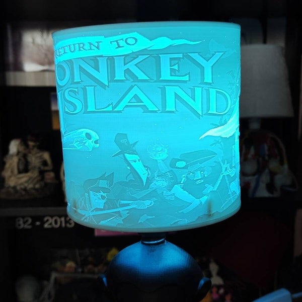 Return To MONKEY ISLAND LAMP - Fan Art - 3D Printed lithophanes - Lucasarts Lucasfilm
