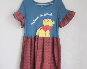 Up Cycled Winnie the Pooh Tee Dress // Disneyland // Womens Medium // Disney World // Magic Kingdom // Ready to Ship // Tigger // Piglet