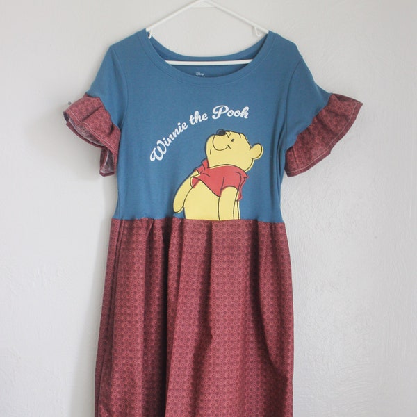 Up Cycled Winnie the Pooh Tee Dress // Disneyland // Womens Medium // Disney World // Magic Kingdom // Ready to Ship // Tigger // Piglet