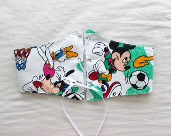 VINTAGE Mickey Sports Sheet Corset Belt // Sz XL // Disneyland // Disney World // Ready to Ship
