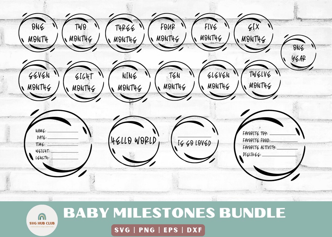 Baby Milestones Bundle SVG SVG Bundle Bundle svg Baby svg - Etsy Österreich