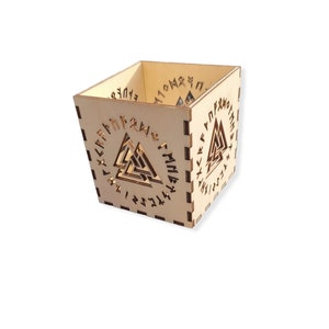 Tealight holder Viking SVG file LaserCut