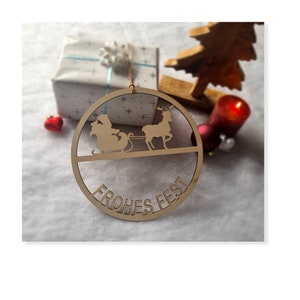 Anello in legno ad anello Merry Christmas SVG PNG file tagliato al laser