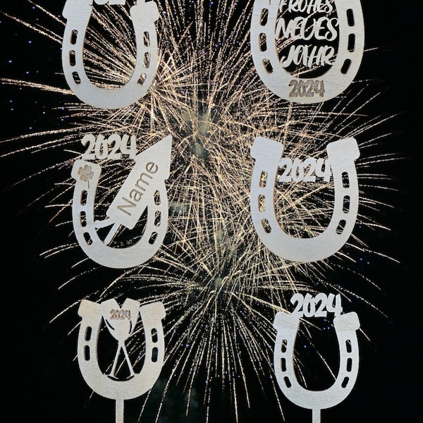 Silvestro a ferro di cavallo portafortuna decorazione della tavola Lasercut File SVG DXF