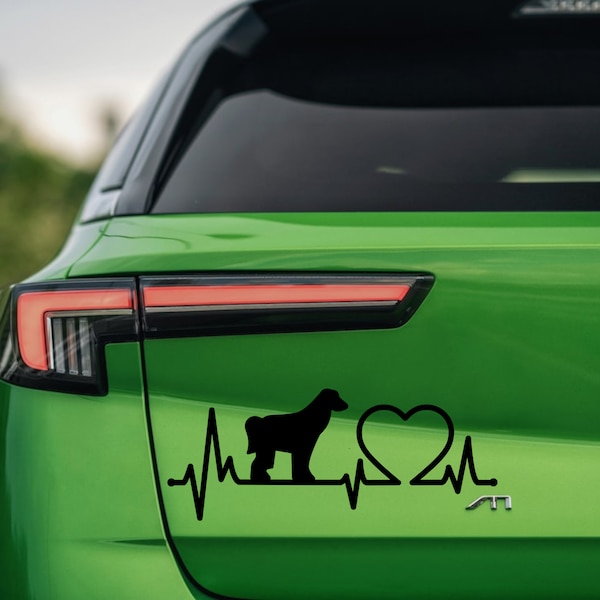 Aufkleber Afghanischer Windhund Herzschlag Autoaufkleber Sticker