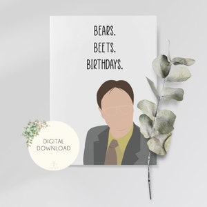 Printable Birthday Card | Dwight Schrute Birthday Card | Digital ...