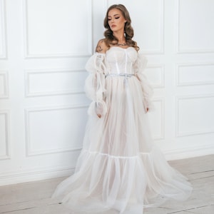 Glitter Tulle Wedding Gown