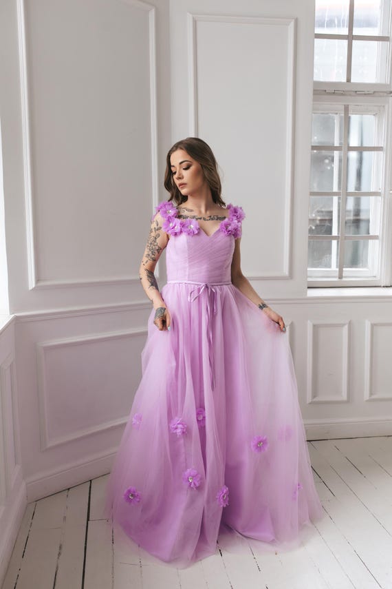 strapless open back dress Purple Wei Jin-style Flowing Chinese Hanfu Dress – Oriental Me