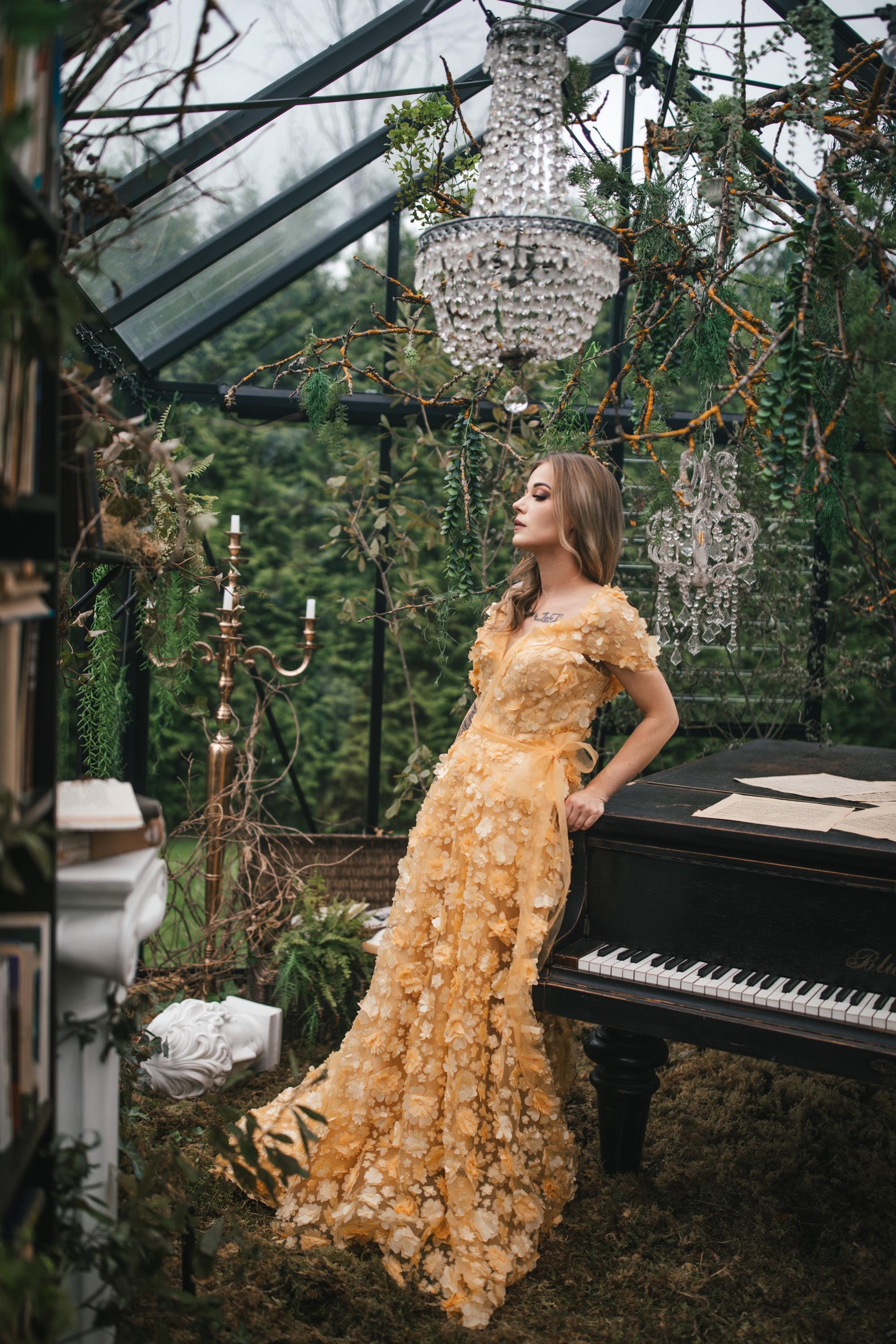 Bridesmaid Sunflower Dresses For Wedding Ethereal Sunflower Gown: Nature-Inspired Elegance" Bridesmaid Sunflower Dresses For Wedding Ethereal Sunflower Gown: Nature-Inspired Elegance"
