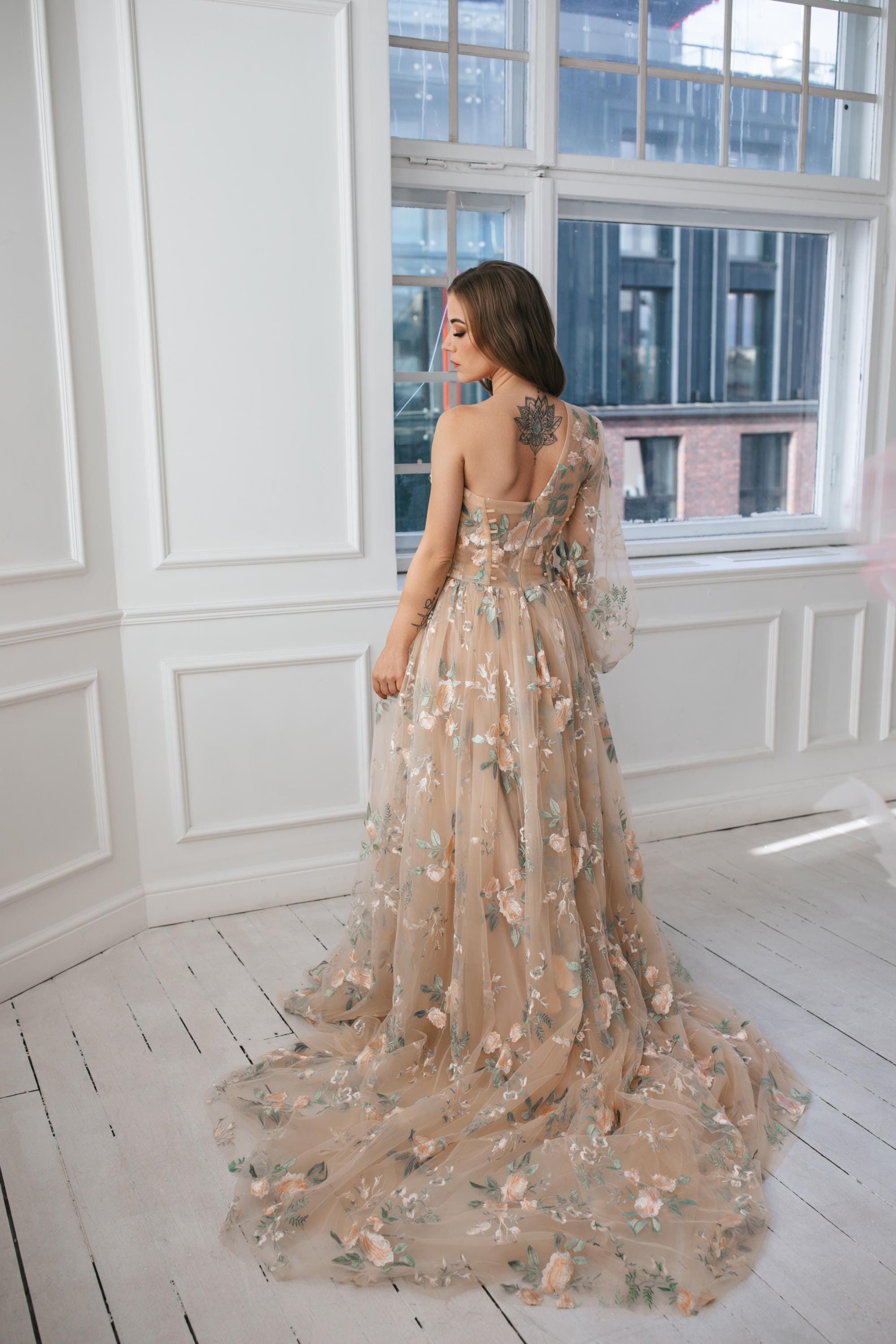 teuta matoshi dresses Rosette Papillon Gown– Teuta Matoshi