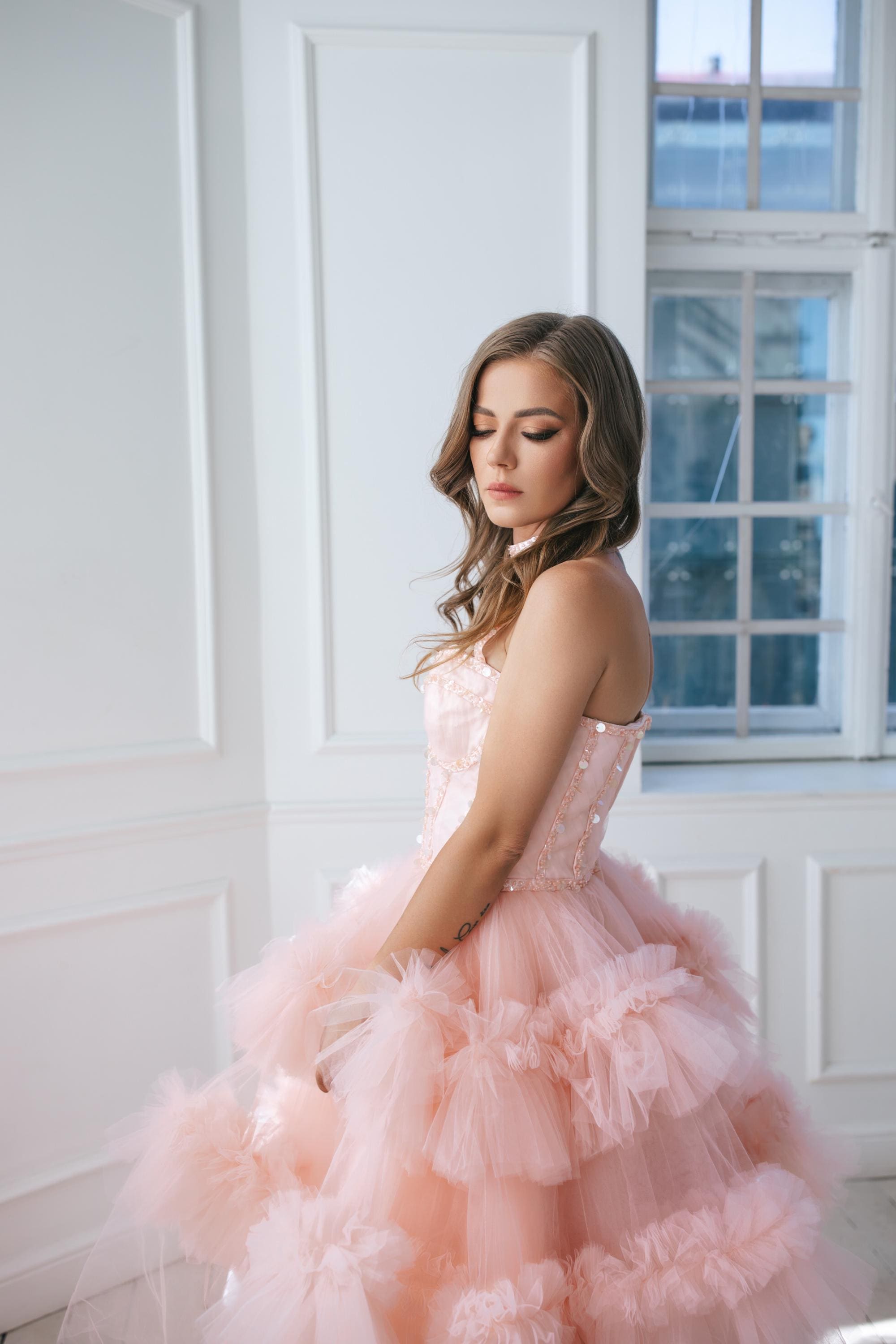 pink ballerina dress womens City Chic Plus Size Ambrosia Strapless Tulle Dress