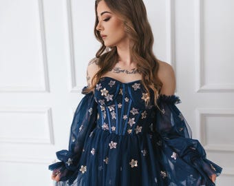 slim fit dress slacks Boden Baby Velvet Party Dress in Blue