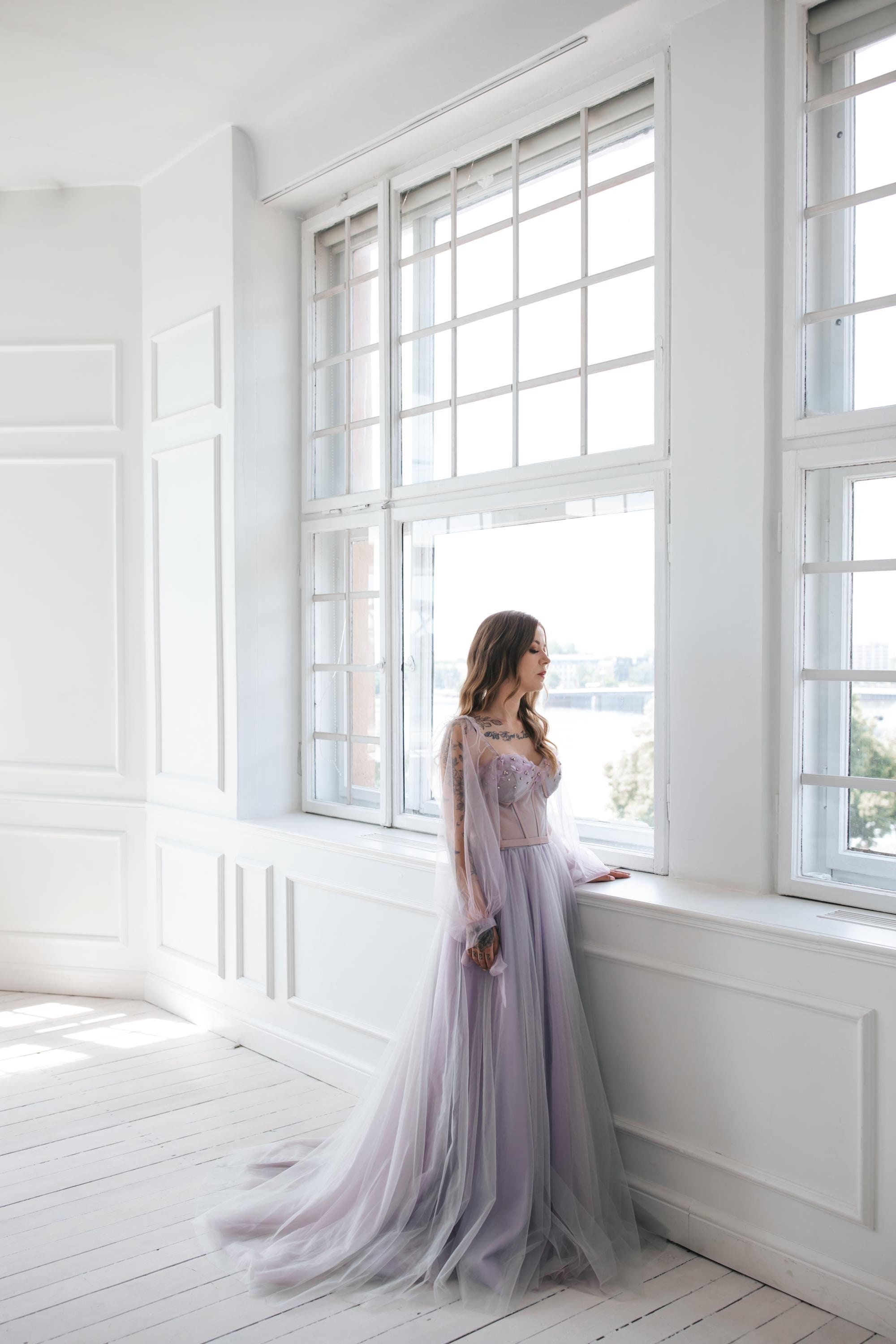 slim fit dress slacks Lilac A-line V Neck Prom Dress With Split,Senior Prom Gown Y6227 –  Simplepromdress