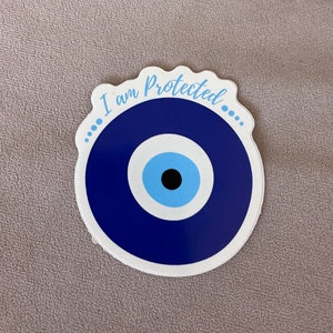Evil Eye Sticker + Large evil eye sticker + I am Protected Sticker + Spiritual Sticker + Fun Stickers + Eye Sticker