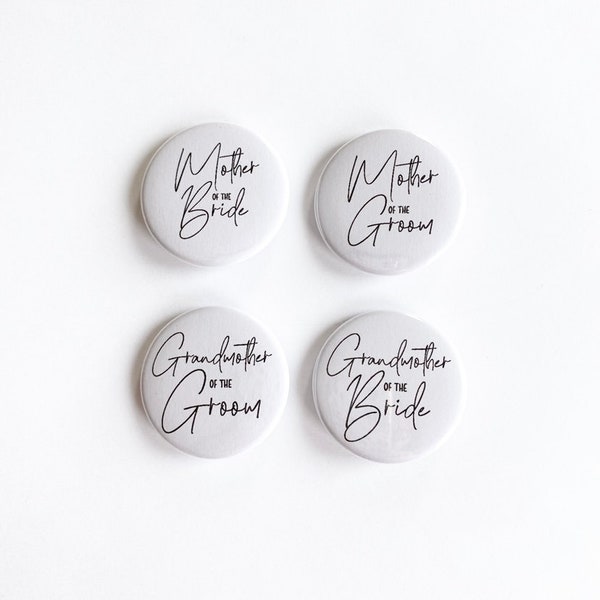 Mother of the Bride Pin | Mother of the Groon Pin | Grandmother of the Bride pin | Grandmother of the Groom Pin | pinback bridal | wedding