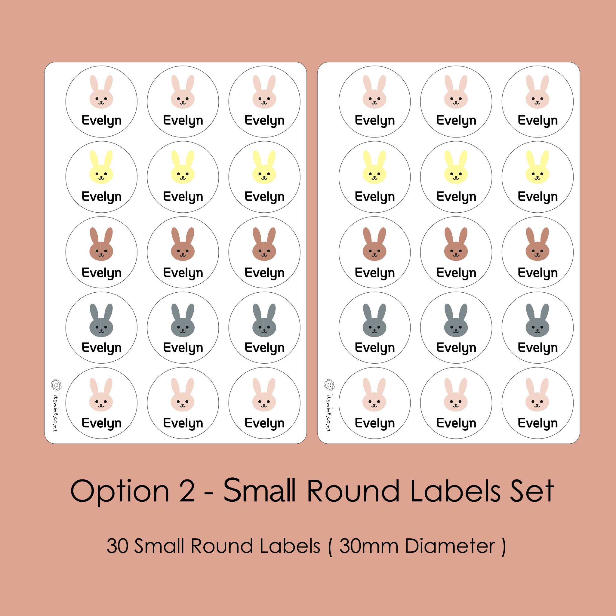 Bunny Name Labels Waterproof Labels School Labels Daycare - Etsy