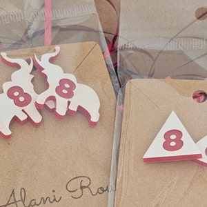 Delta Sigma Theta, Pyramid, Elephant, Triangle, Earrings Sorority Line Number, Crossing Gifts