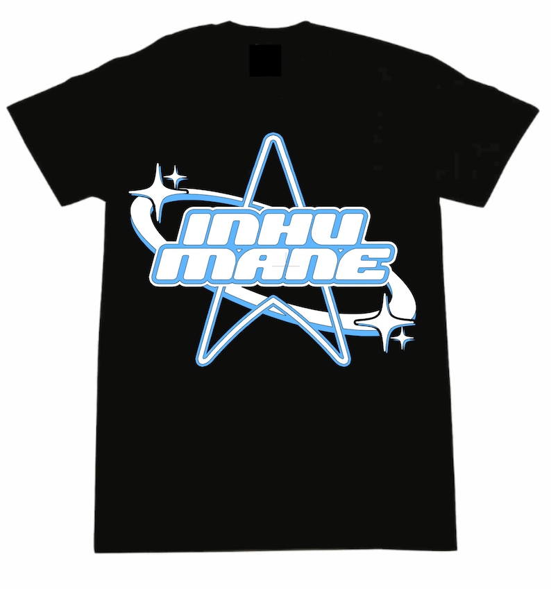 Inhumane Starlink Streetwear y2k Tee Black-Blue