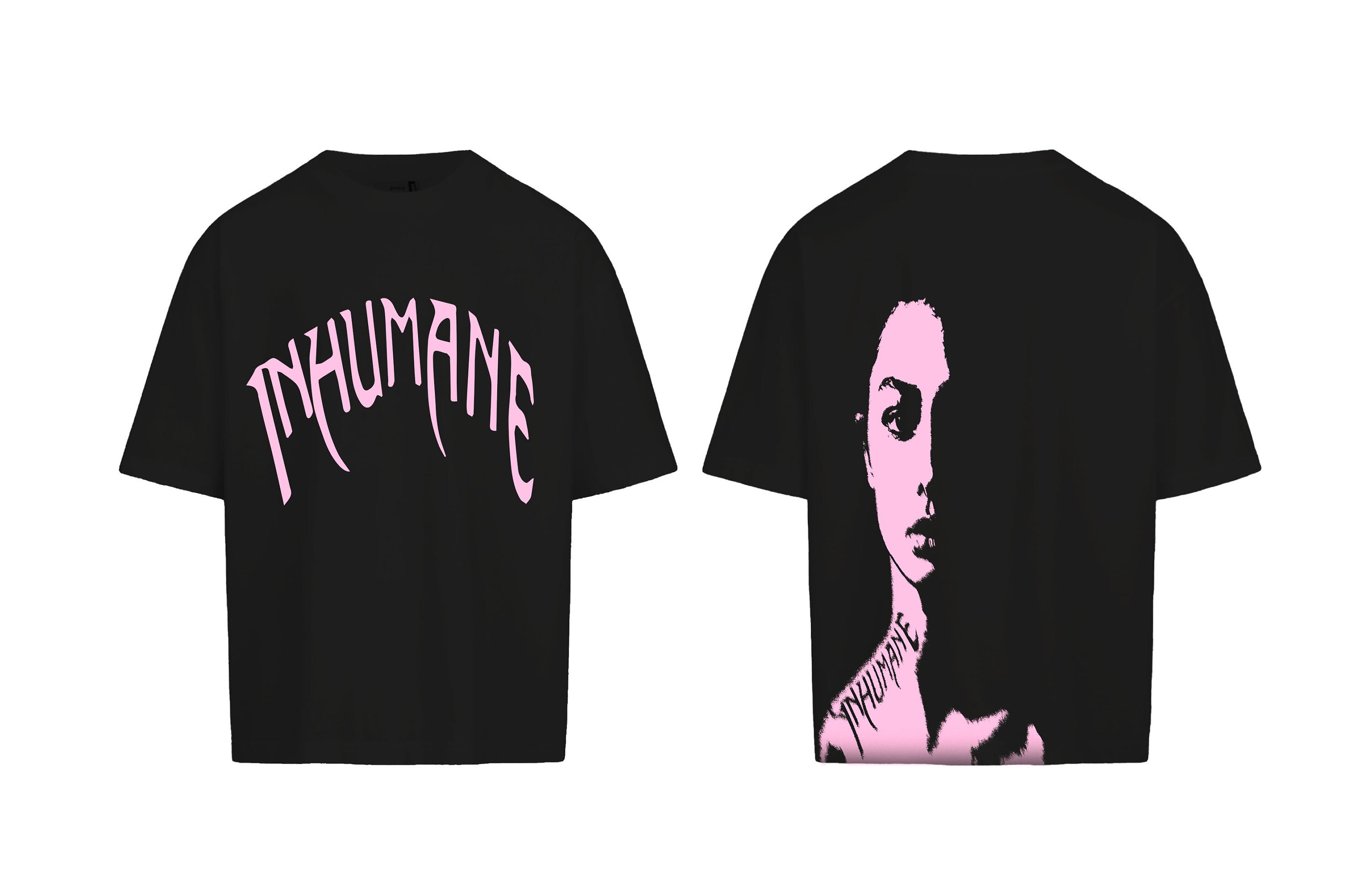 Inhumane Curved Font Streetwear Tee - Etsy
